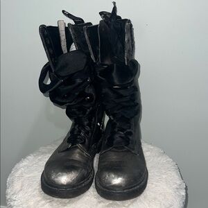 Dr. Martens Metallic Black Combat Boots